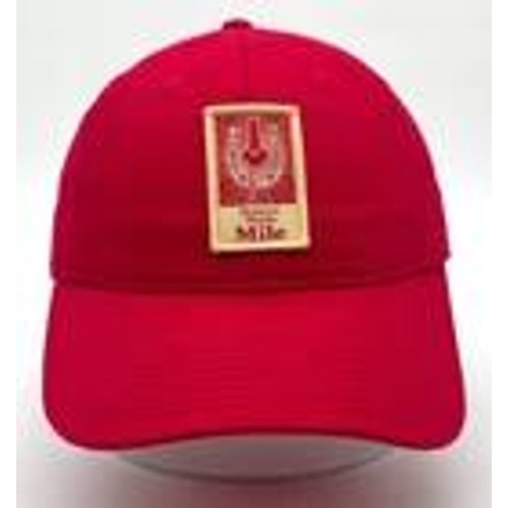 Maker's Mark Maker's Mark Mile Strapback Hat Unisex OSFM Red Cotton